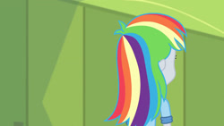 Size: 3410x1920 | Tagged: safe, imported from derpibooru, screencap, derpy hooves, best trends forever, equestria girls, equestria girls series, best trends forever: rainbow dash, faceless female, female, lockers, offscreen character, solo