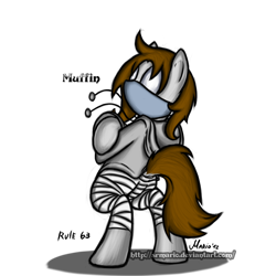 Size: 1500x1500 | Tagged: safe, artist:srmario, imported from derpibooru, oc, oc only, earth pony, pony, bandage, bipedal, clothes, earth pony oc, face mask, hoodie, mask, signature, simple background, solo, transparent background