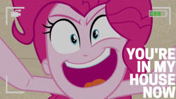 Size: 1280x720 | Tagged: safe, edit, edited screencap, editor:quoterific, imported from derpibooru, screencap, pinkie pie, equestria girls, equestria girls series, forgotten friendship, camera shot, clothes, female, looking at you, open mouth, solo, swimsuit