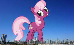 Size: 2418x1482 | Tagged: safe, artist:juniberries, artist:thegiantponyfan, imported from derpibooru, cheerilee, earth pony, pony, dubai, female, giant pony, giant/macro earth pony, giantess, highrise ponies, irl, macro, mare, mega giant, photo, ponies in real life