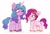 Size: 1219x830 | Tagged: safe, artist:myscherri, imported from derpibooru, izzy moonbow, pipp petals, pegasus, pony, unicorn, ..., duo, female, g5, izzy is tol, looking at each other, mare, marelet, my little pony: a new generation, pipp is short, simple background, unshorn fetlocks, white background