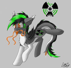 Size: 3177x3024 | Tagged: safe, artist:officiallunardj, imported from derpibooru, oc, oc only, oc:dj radz, bat pony, monster pony, original species, tatzlpony, high res, solo, tail maw, tentacle tongues, tongue out