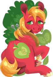 Size: 1903x2773 | Tagged: safe, artist:alabasterpeony, imported from derpibooru, big macintosh, earth pony, pony, colored hooves, commission, commissioner:reversalmushroom, freckles, horse collar, male, smiling, stallion, unshorn fetlocks, yoke