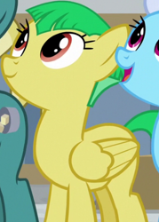 Size: 584x815 | Tagged: safe, imported from derpibooru, screencap, high roller, linky, shoeshine, wintergreen, earth pony, pegasus, pony, friendship university, season 8, spoiler:s08, background pony, cropped, female, las pegasus resident, mare