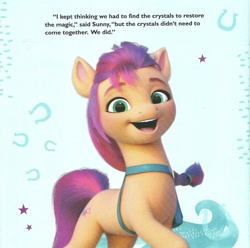 Size: 1586x1574 | Tagged: safe, imported from derpibooru, sunny starscout, spoiler:g5, spoiler:my little pony: a new generation, book, g5, g5 book, my little pony: a new generation, official