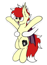 Size: 1944x2666 | Tagged: safe, artist:aaathebap, imported from derpibooru, oc, oc only, oc:aaaaaaaaaaa, bat pony, pony, cute, happy, holding, holding a pony, simple background, solo, transparent background
