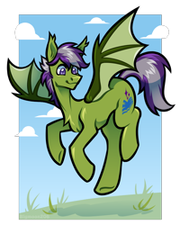 Size: 800x1000 | Tagged: safe, artist:bigmoon206, imported from derpibooru, oc, oc only, oc:grey seeking dusk, bat pony, pony, flying, male, simple background, smiling, solo, stallion, transparent background