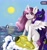 Size: 2028x2160 | Tagged: safe, artist:ske, imported from derpibooru, princess celestia, princess luna, alicorn, pony, princess molestia, cyrillic, dialogue, duo focus, high res, ocean, pool toy, russian, summer, translated in the comments, translation request, water