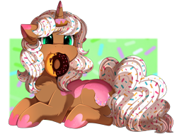 Size: 3509x2650 | Tagged: safe, artist:pridark, imported from derpibooru, oc, oc only, oc:donut daydream, pony, unicorn, commission, cute, female, high res, mare, mouth hold, ocbetes, simple background, solo, transparent background