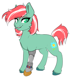 Size: 2572x2793 | Tagged: safe, artist:holomouse, imported from derpibooru, earth pony, pony, robot, robot pony, commission, high res, robot legs, solo