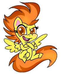 Size: 440x533 | Tagged: artist needed, safe, imported from derpibooru, spitfire, pegasus, pony, my little pony: pony life, clothes, colored pupils, female, g4, g4 to g4.5, g4.5, looking at you, open clothes, pony life, simple background, solo, solo female, transparent background