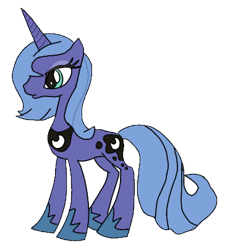 Size: 364x404 | Tagged: safe, artist:phineasmania, imported from derpibooru, princess luna, pony, unicorn, eyelashes, hoof shoes, peytral, s1 luna, simple background, solo, transparent background, wingless