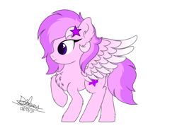 Size: 1280x961 | Tagged: safe, artist:itsnovastarblaze, imported from derpibooru, oc, oc only, oc:star melody, pegasus, pony, cheek fluff, chest fluff, cute, ear fluff, elbow fluff, female, fluffy, hairpin, hoof fluff, leg fluff, mare, shoulder fluff, simple background, solo, spread wings, standing, transparent background, wings