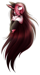 Size: 1790x3351 | Tagged: safe, artist:inspiredpixels, imported from derpibooru, oc, oc only, oc:chelsi, pony, bust, chest fluff, choker, coat markings, colored ears, female, looking up, mare, simple background, socks (coat markings), solo, transparent background
