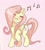 Size: 697x776 | Tagged: safe, artist:nin10ja, imported from derpibooru, fluttershy, pegasus, pony, blush sticker, blushing, chest fluff, cute, daaaaaaaaaaaw, eyes closed, female, folded wings, head turned, mare, music notes, open mouth, pink background, raised hoof, shyabetes, simple background, singing, smiling, solo, turned head, wings