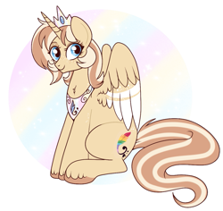 Size: 983x926 | Tagged: safe, artist:lulubell, imported from derpibooru, oc, oc only, oc:lulubell, alicorn, alicorn oc, alicornified, crown, horn, jewelry, peytral, princess, race swap, regalia, wings