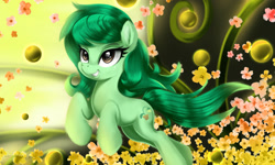 Size: 3000x1800 | Tagged: safe, artist:darksly, imported from derpibooru, wallflower blush, earth pony, pony, cute, cutie mark, equestria girls ponified, female, flower, flowerbetes, grin, mare, ponified, smiling, solo, wallflower and plants, wallflower's cutie mark