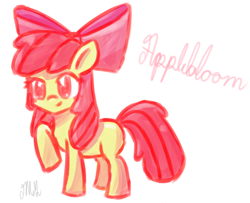 Size: 700x568 | Tagged: safe, artist:memorible, imported from derpibooru, apple bloom, earth pony, pony, female, filly, solo