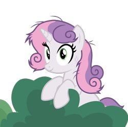 Size: 3020x3000 | Tagged: safe, artist:sollace, derpibooru exclusive, imported from derpibooru, sweetie belle, pony, unicorn, growing up is hard to do, bush, cute, high res, messy mane, older, older sweetie belle, show accurate, simple background, smiling, solo, transparent background, vector