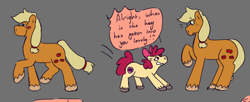 Size: 640x262 | Tagged: safe, artist:tezzart, artist:tezzbot, imported from derpibooru, apple bloom, applejack, rainbow dash, earth pony, appledash, comic, dialogue, female, lesbian, shipping, simple background