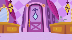 Size: 1280x720 | Tagged: safe, imported from derpibooru, screencap, season 1, the best night ever, background, carousel boutique, liminal space, mirror, no pony, scenic ponyville, sink