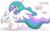 Size: 1898x1190 | Tagged: safe, artist:banebuster, imported from derpibooru, princess celestia, alicorn, pony, adorable distress, blushing, butt, commission, cute, cutelestia, denial, dialogue, embarrassed, ethereal mane, ethereal tail, fact, floppy ears, implied weight gain, large butt, looking back, missing accessory, offscreen character, open mouth, plot, praise the sun, simple background, speech bubble, sunbutt, sweat, sweatdrops, the ass was fat, truth, white background