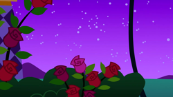 Size: 1280x720 | Tagged: safe, imported from derpibooru, screencap, season 1, the best night ever, background, bush, canterlot, flower, garden, night, no pony, rose, scenic ponyville, stars