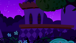 Size: 1280x720 | Tagged: safe, imported from derpibooru, screencap, the best night ever, background, canterlot, canterlot castle, flower, night, no pony, scenic ponyville, sky, stars, tree