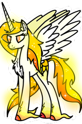 Size: 618x926 | Tagged: safe, artist:goldlines005, imported from derpibooru, princess celestia, alicorn, pony, base used, chest fluff, ethereal mane, female, hoof fluff, mare, redesign, simple background, smiling, solo, starry mane, transparent background