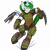 Size: 3250x3250 | Tagged: safe, artist:coatieyay, imported from derpibooru, oc, oc only, oc:baron, unicorn, bipedal, doom, doom eternal, doom guy, doom slayer, double barreled shotgun, gun, high res, horn, shotgun, simple background, transparent background, unicorn oc, weapon