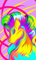 Size: 1500x2500 | Tagged: safe, artist:spirodraw, imported from derpibooru, oc, oc only, earth pony, pony, abstract background, bust, earth pony oc, female, mare, solo