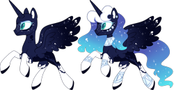 Size: 5162x2668 | Tagged: safe, artist:kurosawakuro, imported from derpibooru, princess luna, pony, alternate design, bald, base used, simple background, solo, transparent background