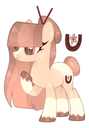 Size: 2208x3167 | Tagged: safe, artist:lilywolfpie, artist:lilywolfpie-yt, imported from derpibooru, oc, oc only, earth pony, pony, female, high res, mare, offspring, parent:coco pommel, parent:trouble shoes, simple background, solo, transparent background