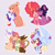 Size: 4200x4200 | Tagged: safe, artist:elf-hollow, imported from derpibooru, applejack, fluttershy, gilda, moondancer, pinkie pie, rainbow dash, rarity, tree hugger, twilight sparkle, alicorn, earth pony, griffon, pegasus, pony, unicorn, absurd resolution, crack shipping, female, gildahuggershy, lesbian, polyamory, rainbowdancer, rarijack, shipping, twilight sparkle (alicorn), twinkie