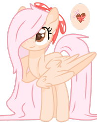 Size: 940x1192 | Tagged: safe, artist:goldlines005, imported from derpibooru, oc, oc only, pegasus, pony, base used, female, heart eyes, mare, offspring, parent:bulk biceps, parent:fluttershy, parents:flutterbulk, pegasus oc, raised hoof, simple background, smiling, solo, transparent background, wingding eyes, wings