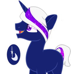 Size: 1700x1695 | Tagged: safe, artist:goldlines005, imported from derpibooru, oc, oc only, pony, unicorn, base used, ethereal mane, horn, magical lesbian spawn, male, offspring, parent:princess luna, parent:twilight sparkle, parents:twiluna, simple background, smiling, solo, stallion, starry mane, transparent background, unicorn oc