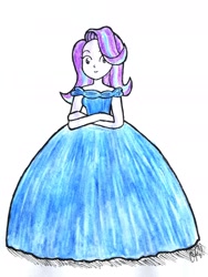 Size: 1412x1882 | Tagged: safe, artist:fude-chan-art, imported from derpibooru, starlight glimmer, equestria girls, clothes, crossed arms, dress, gown, solo