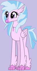 Size: 1640x3144 | Tagged: safe, artist:jadeharmony, artist:jadethepegasus, imported from derpibooru, silverstream, classical hippogriff, hippogriff, cute, diastreamies, female, jewelry, necklace, older, older silverstream, solo