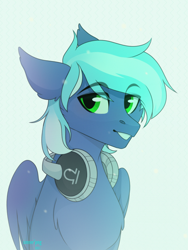 Size: 1920x2548 | Tagged: safe, artist:sinner_png, imported from derpibooru, oc, oc:moonlight drop, pegasus, bust, headphones, libra, portrait, zodiac, zodiac sign