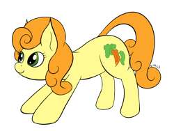 Size: 1382x1038 | Tagged: safe, artist:wapamario63, imported from ponybooru, carrot top, golden harvest, earth pony, pony, backbend, colored, cute, female, flat colors, mare, simple background, solo, stretching, transparent background
