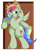 Size: 1920x2629 | Tagged: safe, artist:rainbowtashie, imported from derpibooru, applejack, rainbow dash, oc, oc:zap-apple jam, earth pony, pegasus, pony, applejack's hat, background, bipedal, commissioner:bigonionbean, cowboy hat, cutie mark, female, fusion, fusion:rainbow dash, fusion:zap-apple jam, hat, mare, stetson, writer:bigonionbean