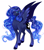 Size: 2824x3196 | Tagged: safe, artist:damayantiarts, imported from derpibooru, princess luna, alicorn, pony, colored wings, ethereal mane, ethereal tail, female, floppy ears, freckles, gradient hooves, gradient wings, high res, looking at you, mare, raised hoof, solo, spread wings, starry mane, unshorn fetlocks, wings