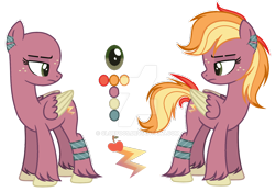 Size: 1280x894 | Tagged: safe, artist:cloefo05, artist:elementbases, imported from derpibooru, oc, oc only, pegasus, pony, base used, ear piercing, earring, female, freckles, frown, jewelry, mare, offspring, parent:big macintosh, parent:rainbow dash, parents:rainbowmac, pegasus oc, piercing, reference sheet, simple background, solo, transparent background, unshorn fetlocks, wings