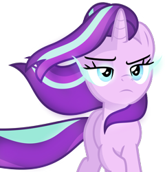 Size: 4859x5069 | Tagged: safe, artist:goldlines005, imported from derpibooru, starlight glimmer, pony, unicorn, absurd resolution, eyelashes, female, frown, horn, mare, simple background, solo, sombra eyes, transparent background