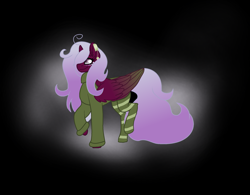 Size: 2229x1737 | Tagged: safe, artist:aonairfaol, imported from derpibooru, oc, oc only, pegasus, pony, base used, clothes, female, mare, pegasus oc, smiling, socks, striped socks, wings