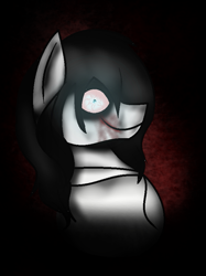 Size: 629x843 | Tagged: safe, artist:aonairfaol, imported from derpibooru, earth pony, pony, clothes, jeff the killer, male, meme, ponified, smiling, stallion