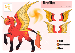 Size: 1920x1358 | Tagged: safe, artist:oneiria-fylakas, imported from derpibooru, oc, oc only, oc:fireflies, alicorn, pony, male, reference sheet, solo, stallion