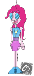 Size: 800x1750 | Tagged: safe, artist:adhiguna, artist:johnathon-matthews, imported from derpibooru, pinkie pie, human, robot, deviantart watermark, gir, humanized, invader zim, obtrusive watermark, pinkie bot, simple background, transparent background, watermark