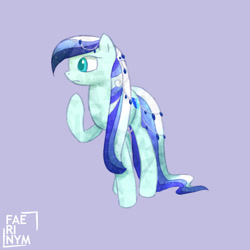 Size: 1000x1000 | Tagged: safe, artist:faerinym, imported from derpibooru, oc, oc only, oc:sea glass, crystal pony, earth pony, pony, simple background, solo