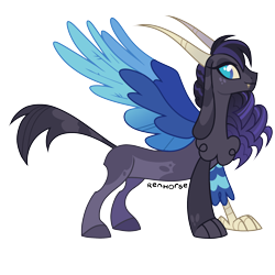 Size: 2000x2000 | Tagged: safe, artist:renhorse, imported from derpibooru, oc, oc only, draconequus, high res, interspecies offspring, offspring, parent:coloratura, parent:discord, simple background, solo, transparent background